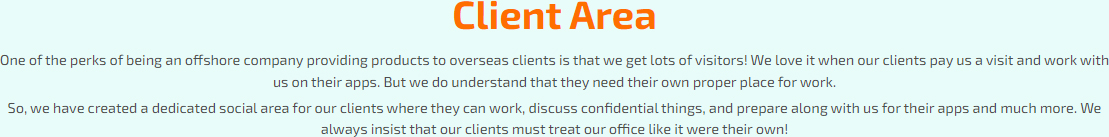 client discussion space