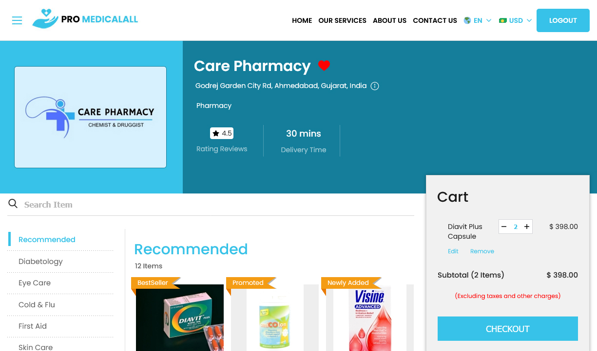 Choose Pharmacy Items