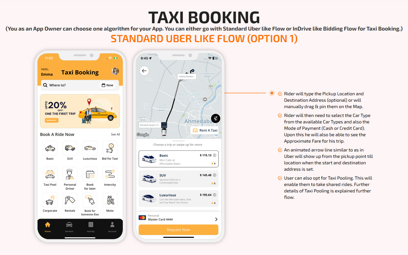 uber like flow option 1
